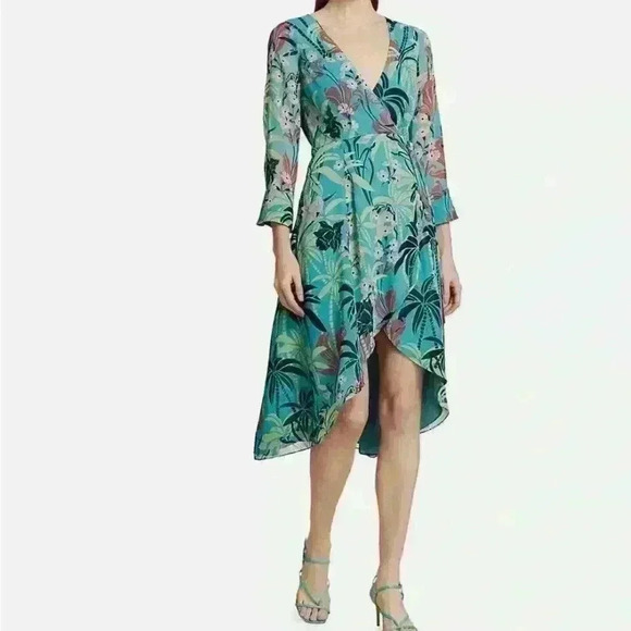 Bailey 44 Dresses & Skirts - Bailey 44 high low wrap turquoise dress small
